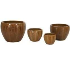 Portly Egg Fishbone - Honey - D46H33 Cm -Loofbomen Winkel 1955655294