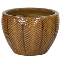 Portly Egg Fishbone - Honey - D30H20 Cm -Loofbomen Winkel 1955655360