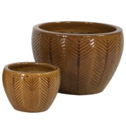 Portly Egg Fishbone - Honey - D21H14 Cm